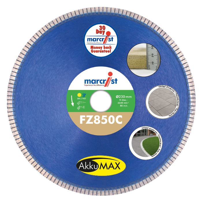 FZ850C Special Blade for Outdoor Ceramics and 2 - 3 cm Vitrified Porcelain 